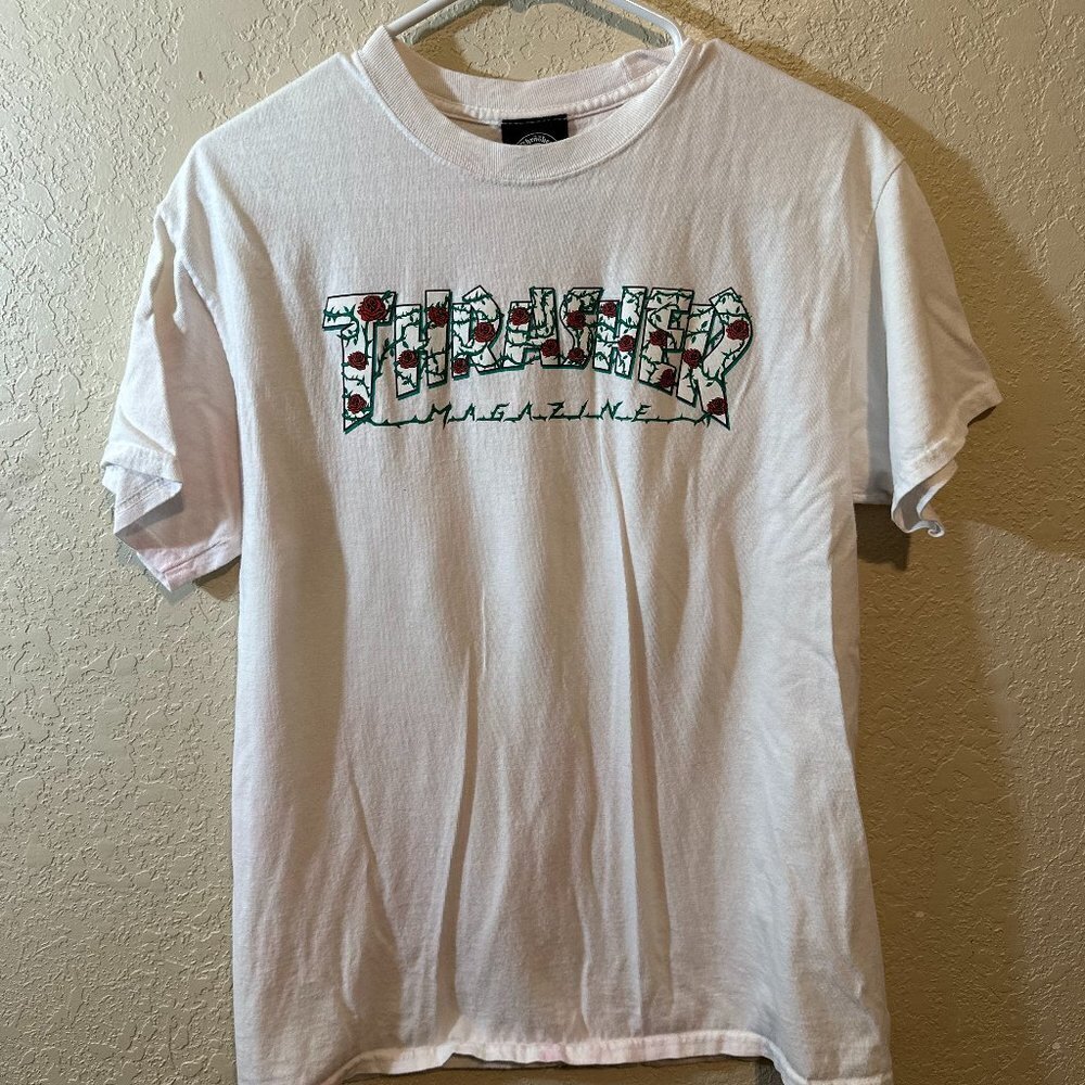 NWOT Men's Thrasher Magazine Rose Graphic Logo Tee